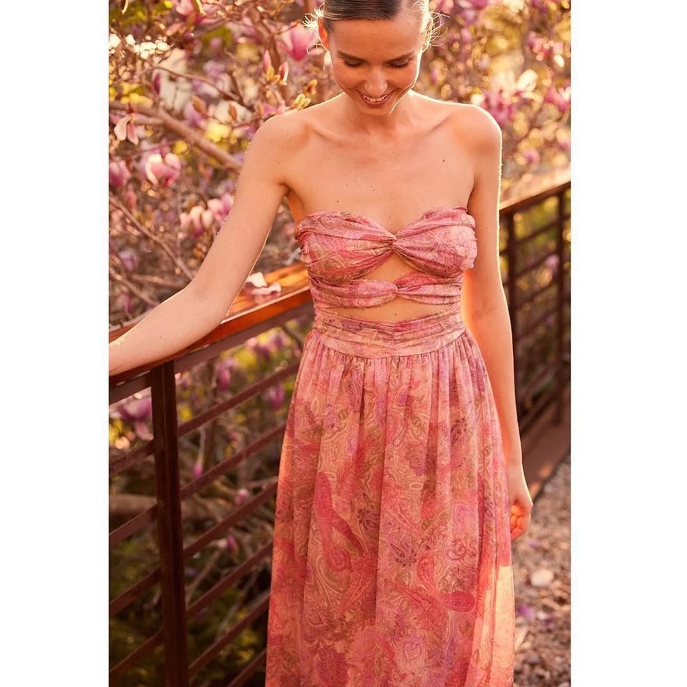 Misa Arianne Twisted-Cutout Dress